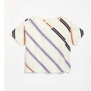 Lou and Grey Striped Slub Jersey Crop Tee